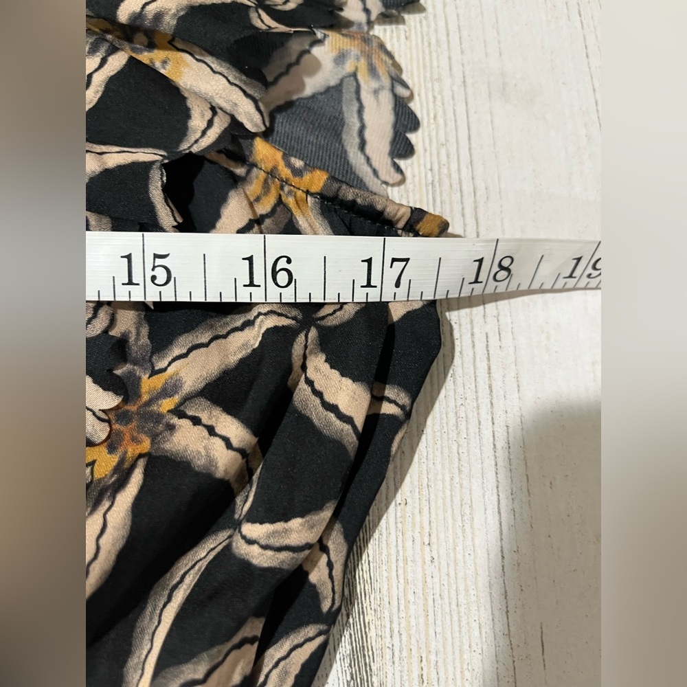 Scotch & Soda Black Maxi Dress with Tan and Cream Pattern - Picture 11 of 14
